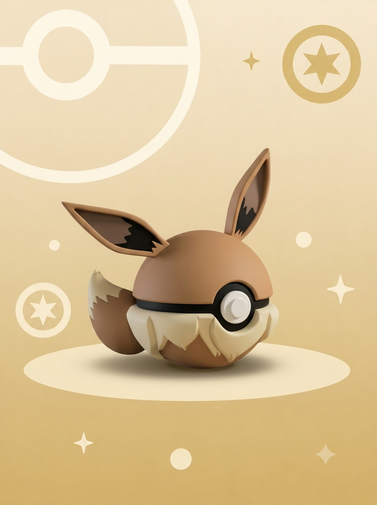 Pokéball Edición Eevee – Figura Coleccionable 3D
