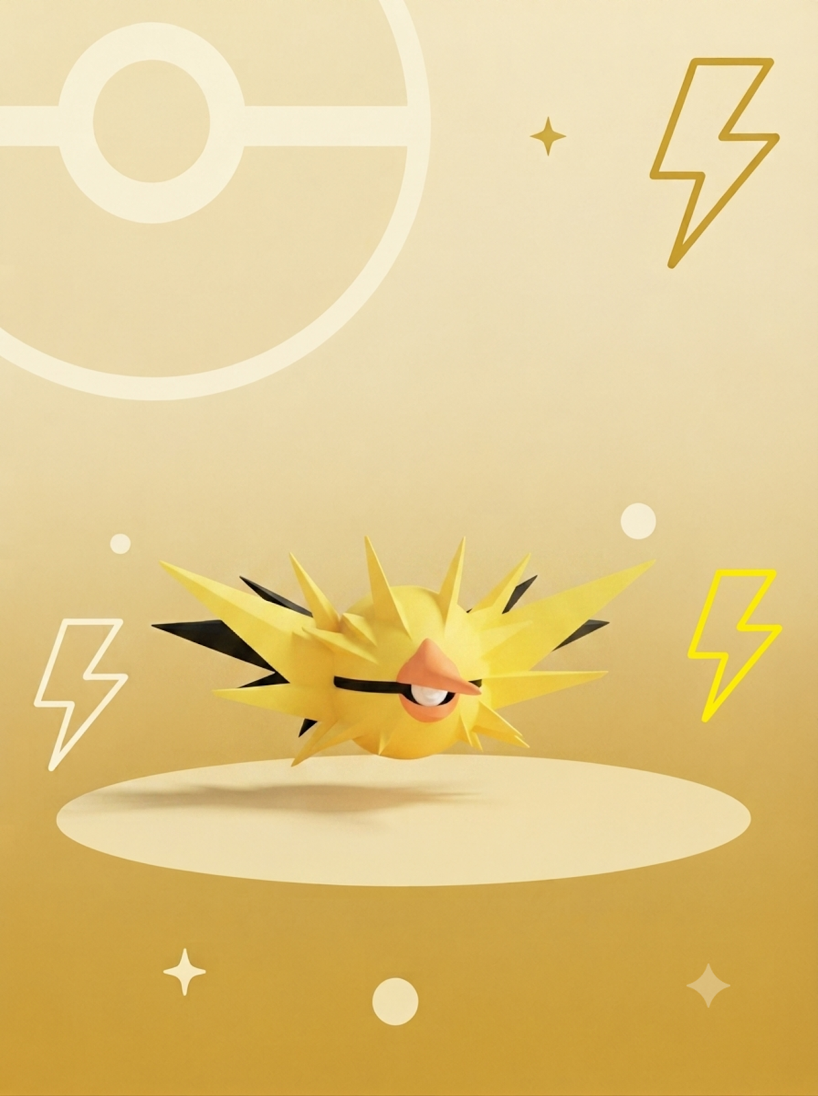 Pokéball Edición Zapdos – Figura Coleccionable 3D