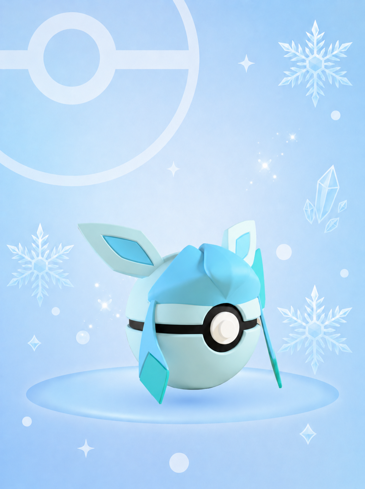 Pokéball Edición Glaceon – Figura Coleccionable 3D