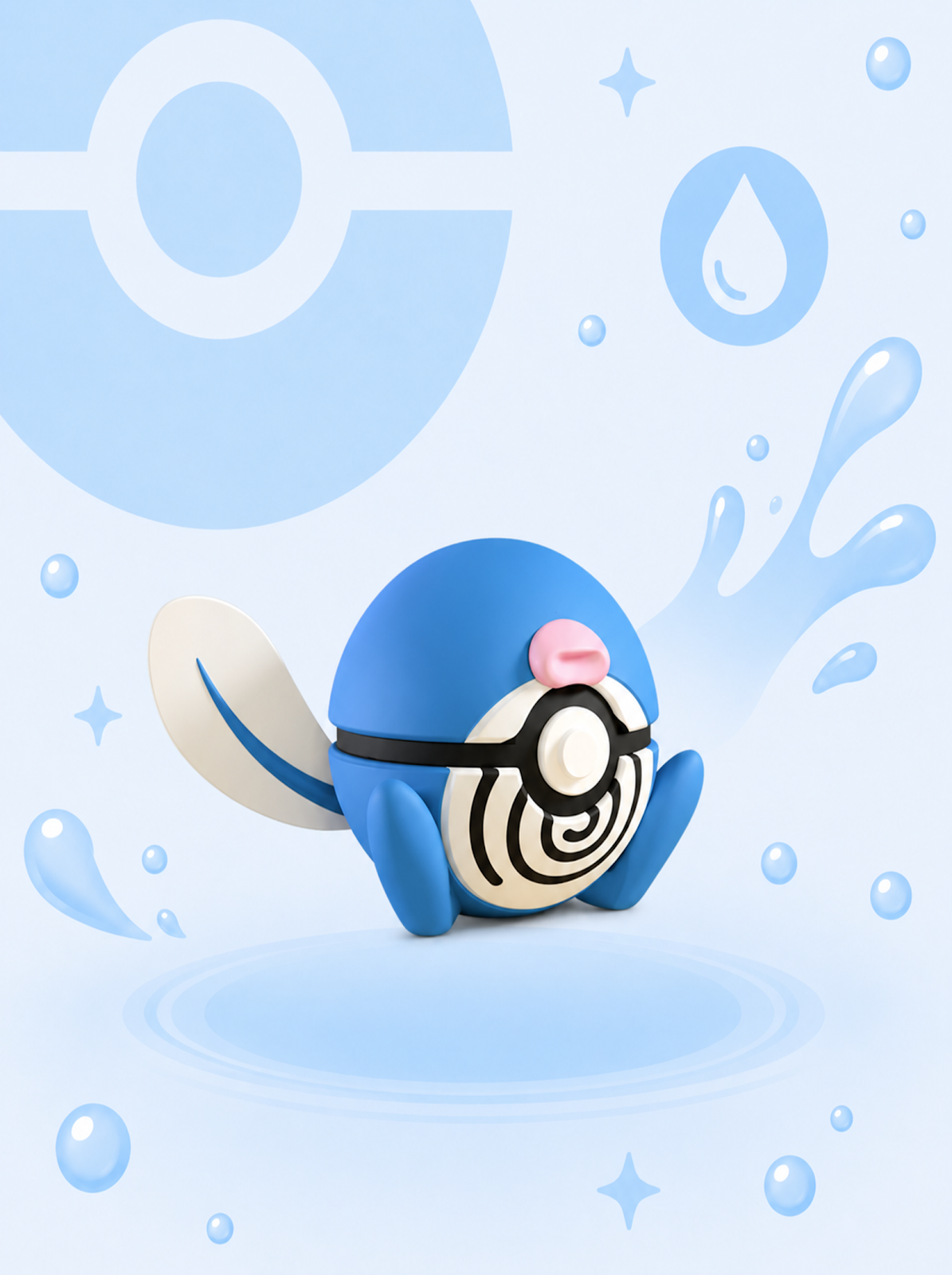 Pokéball Edición Poliwag – Figura Coleccionable 3D