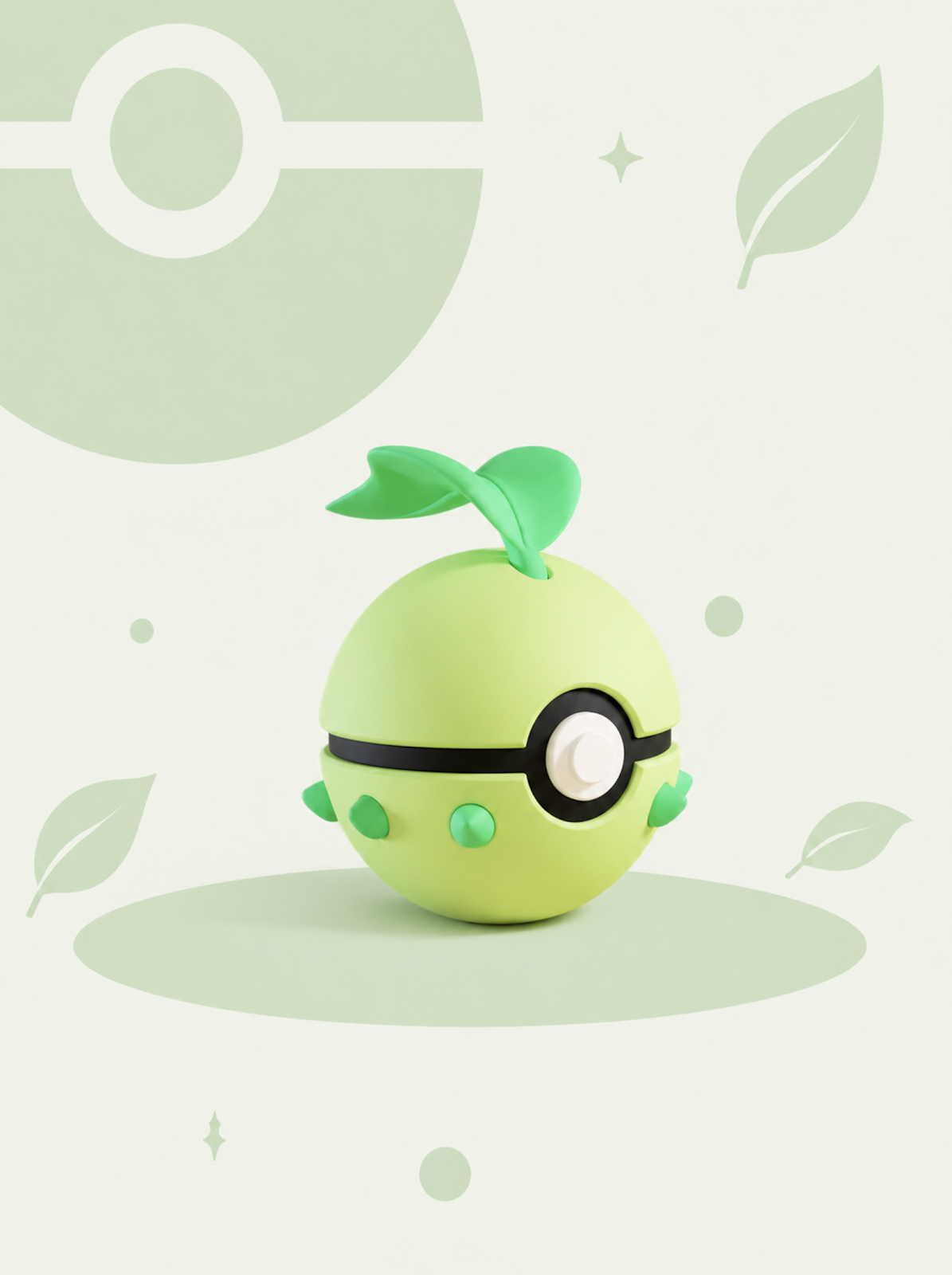 Pokéball Edición Chikorita – Figura Coleccionable 3D