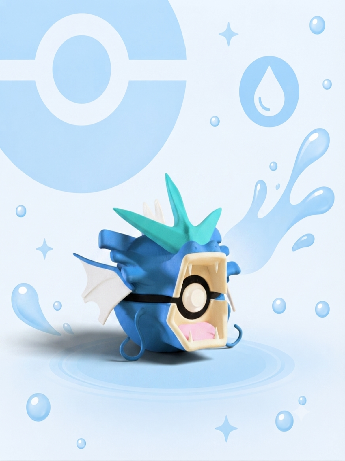 Pokéball Edición Gyarados – Figura Coleccionable 3D