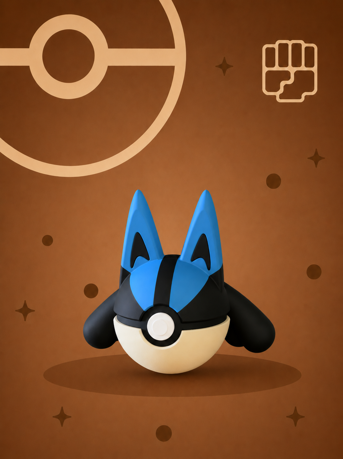 Pokéball Edición Lucario – Figura Coleccionable 3D