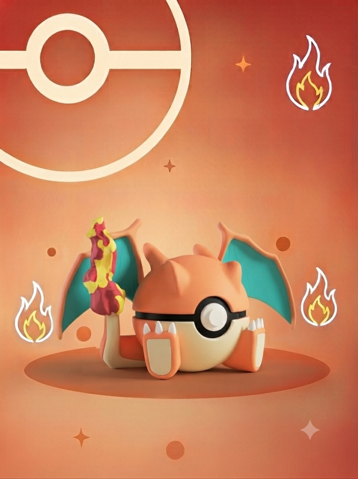 Pokéball Edición Charizard – Figura Coleccionable 3D