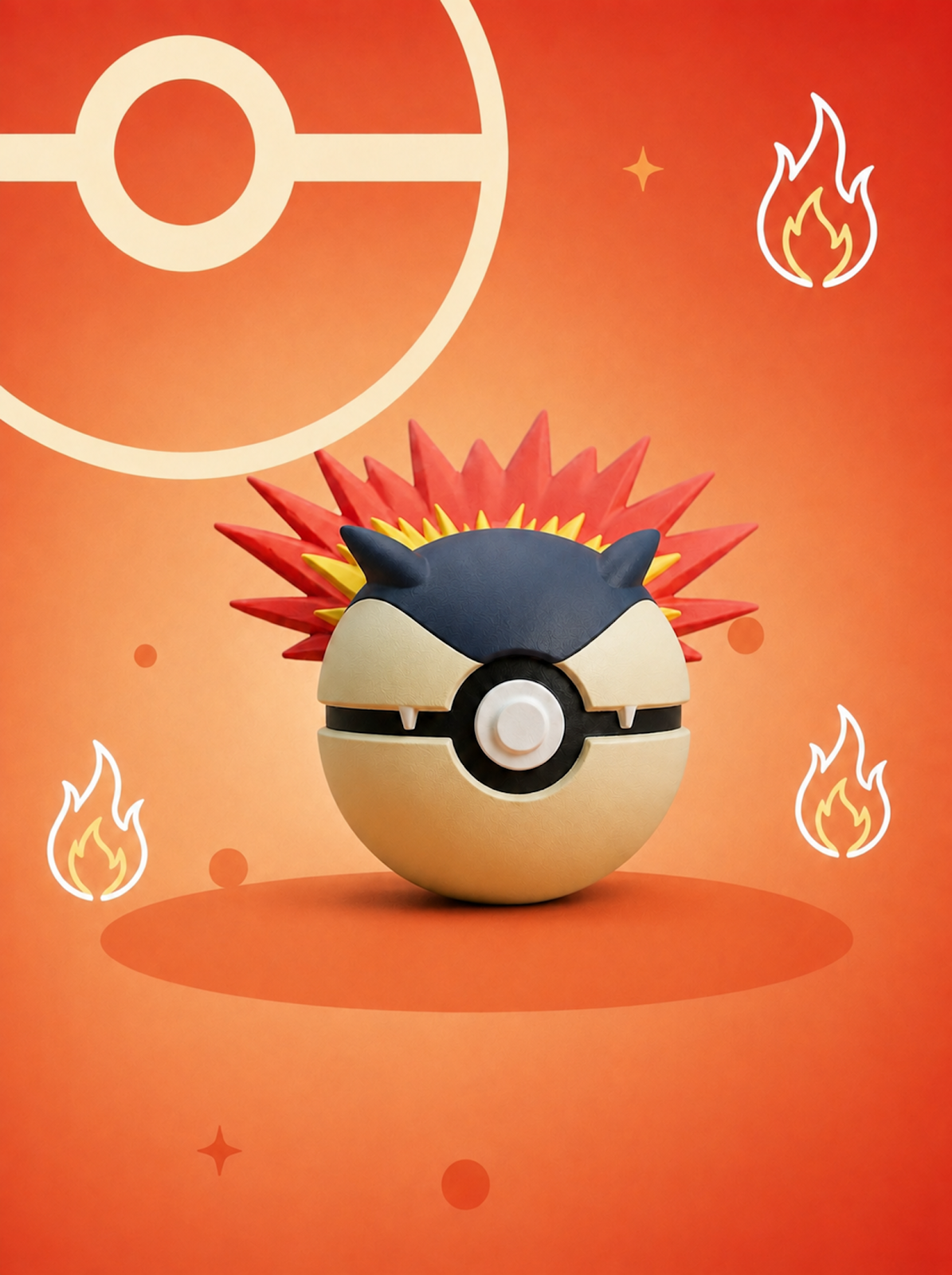 Pokéball Edición Typhlosion – Figura Coleccionable 3D