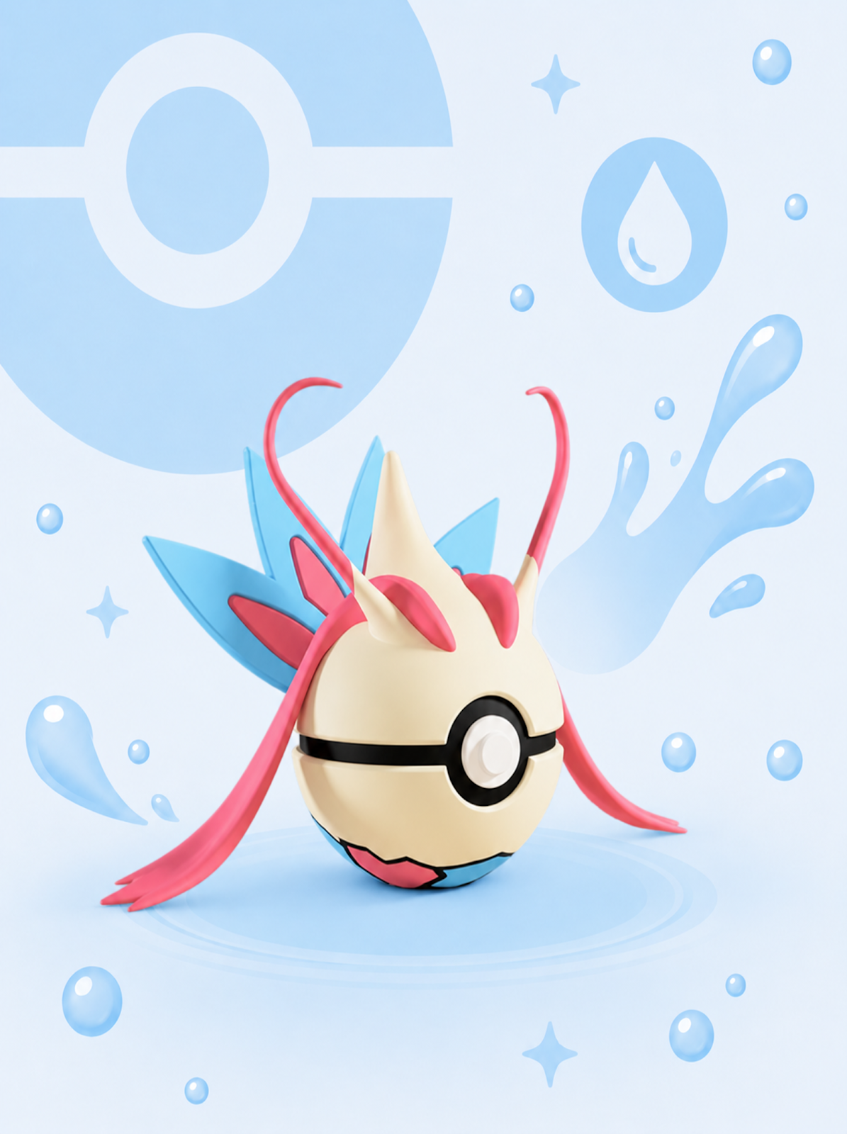 Pokéball Edición Milotic – Figura Coleccionable 3D