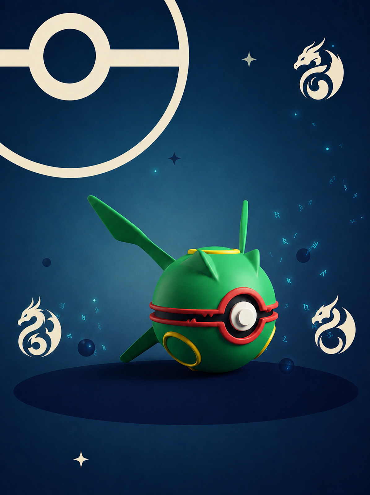 Pokéball Edición Rayquaza – Figura Coleccionable 3D