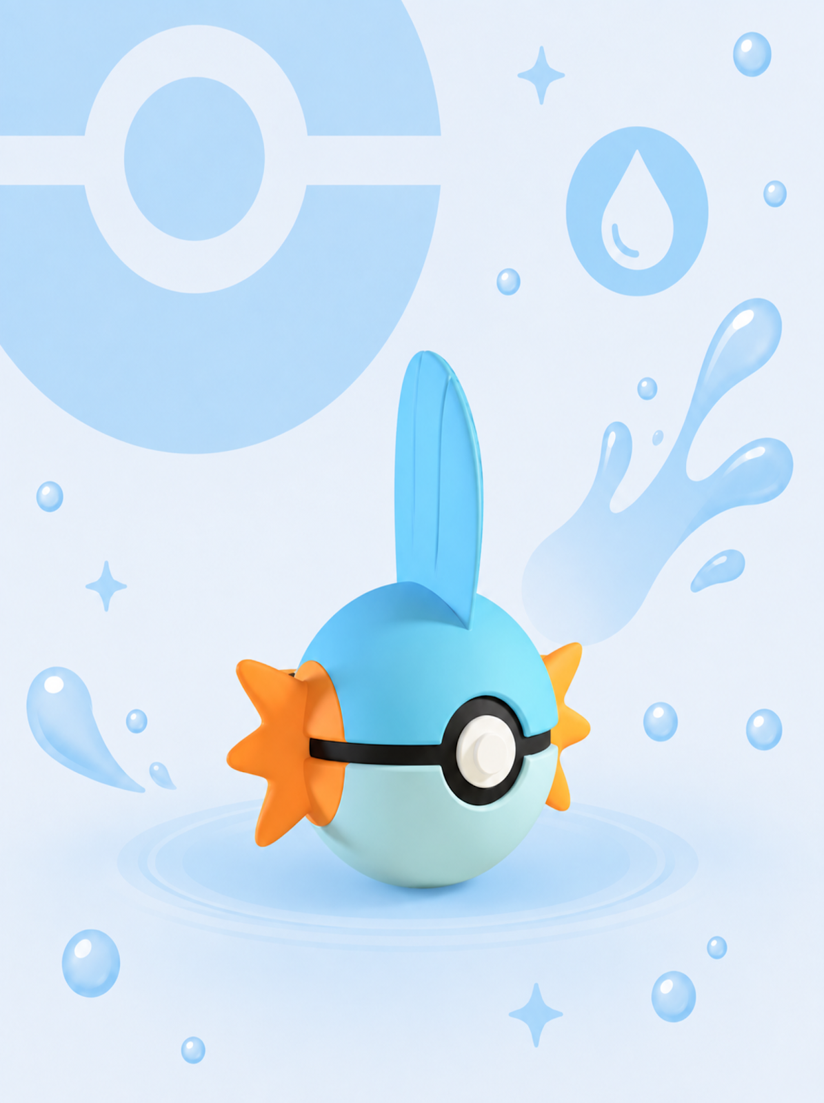 Pokéball Edición Mudkip – Figura Coleccionable 3D