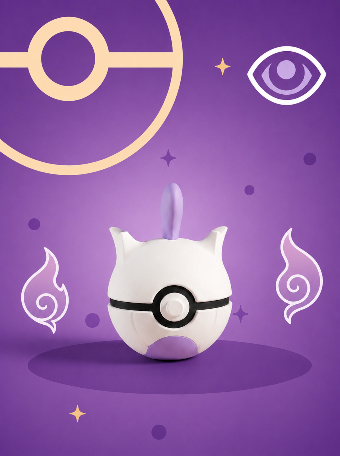 Pokéball Edición Mewtwo – Figura Coleccionable 3D