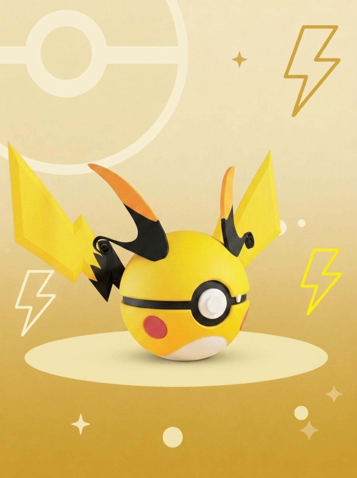Pokéball Edición Raichu X (Mega) – Figura Coleccionable 3D