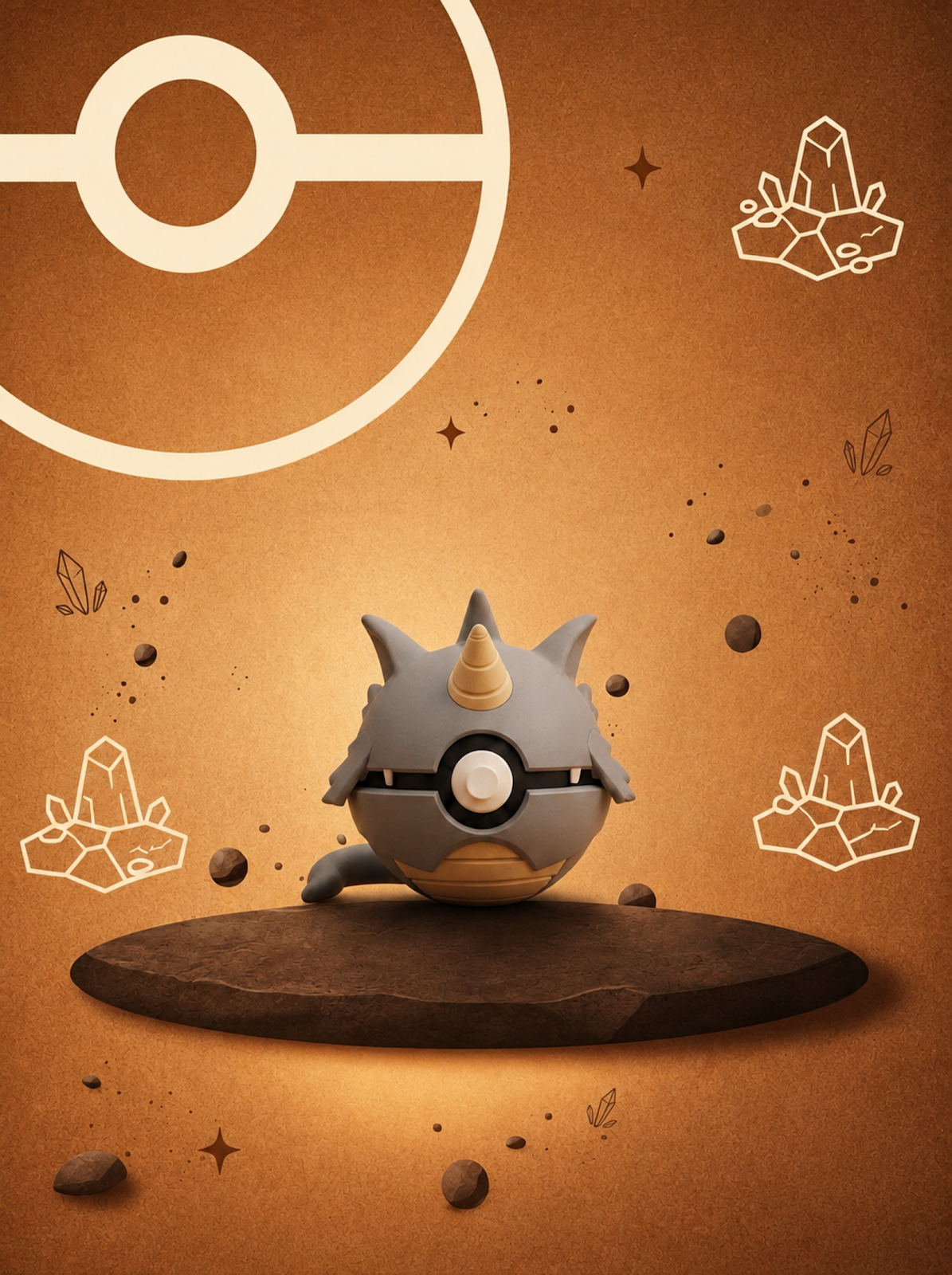 Pokéball Edición Rhydon – Figura Coleccionable 3D