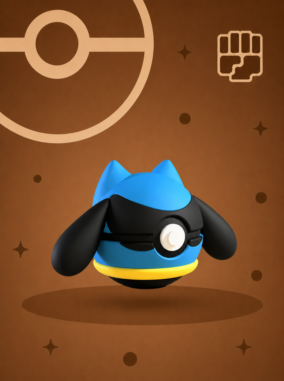 Pokéball Edición Riolu – Figura Coleccionable 3D