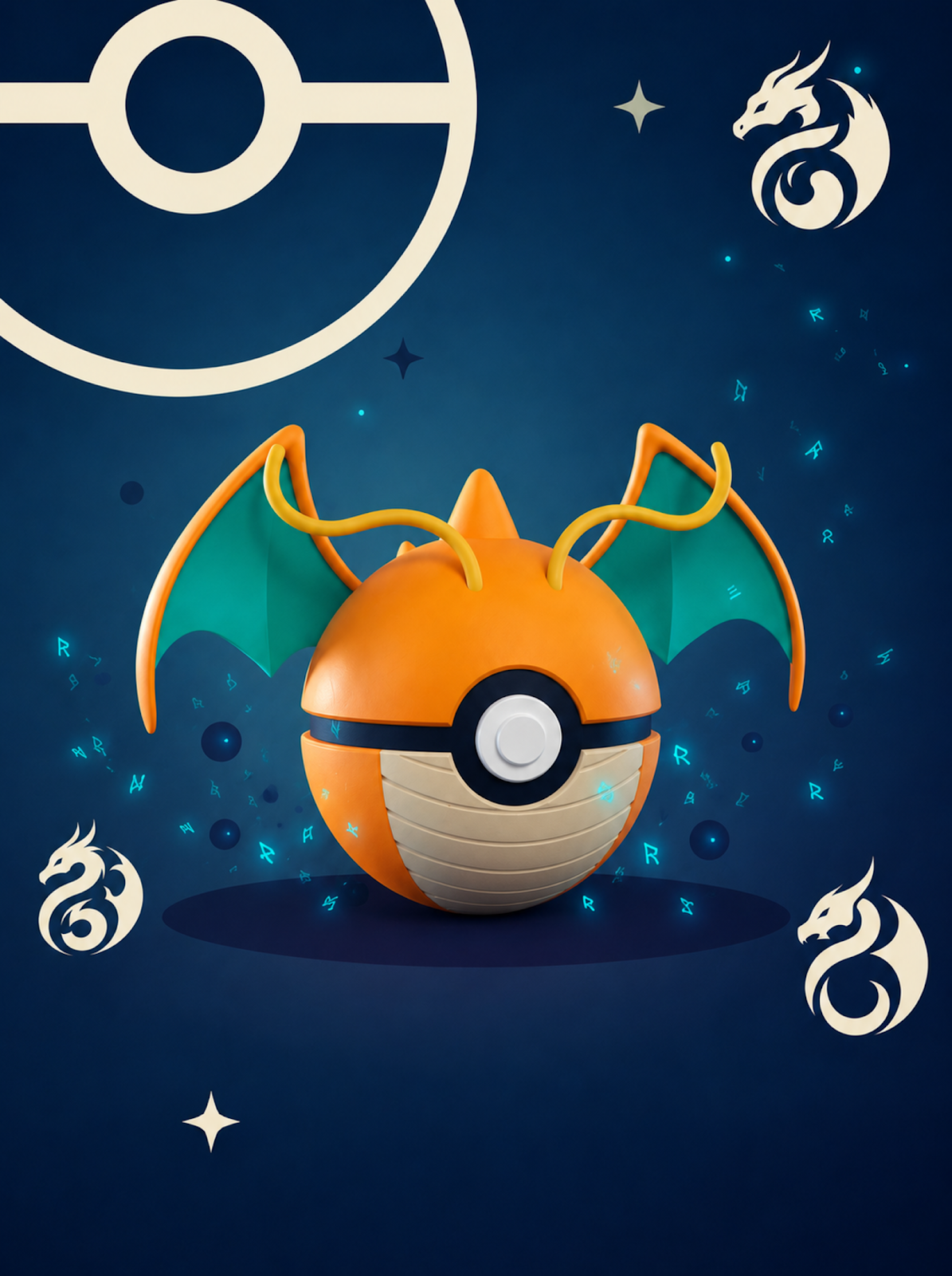 Pokéball Edición Dragonite – Figura Coleccionable 3D