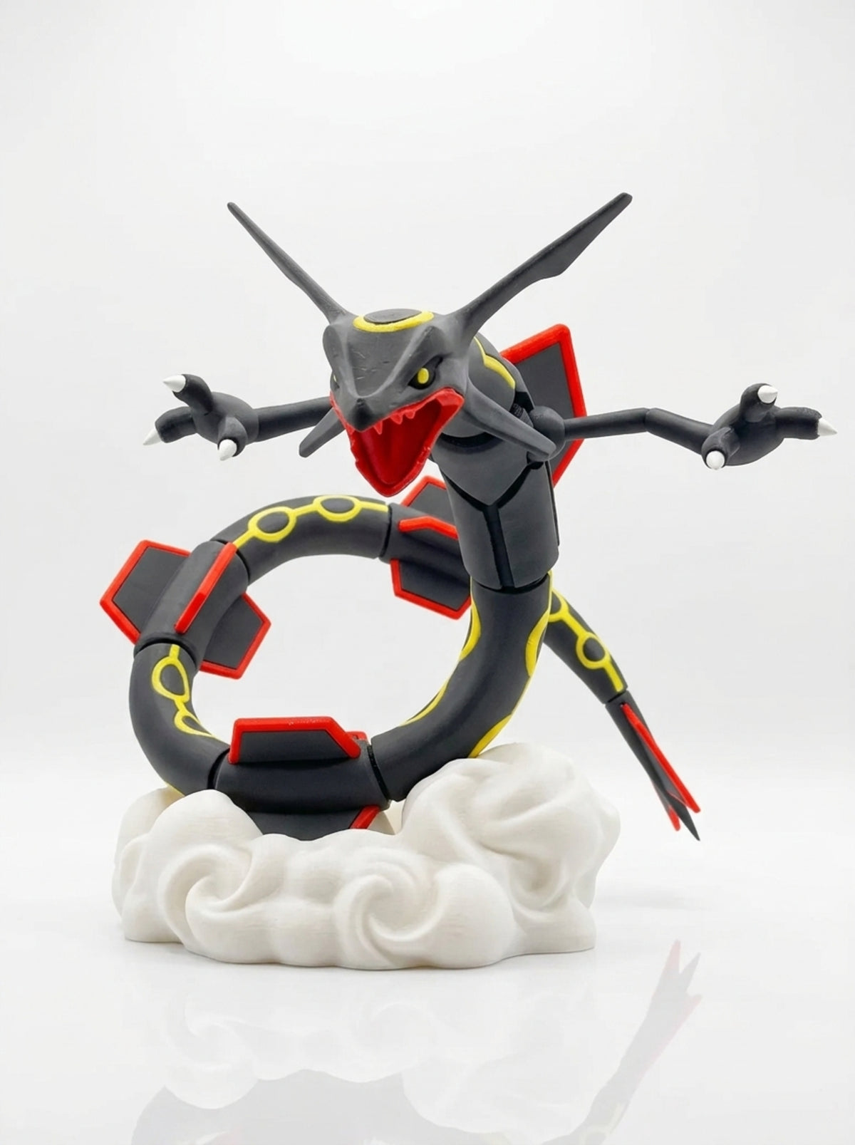 Figura Rayquaza 23cm + Base (Shiny) – Figura Coleccionable 3D
