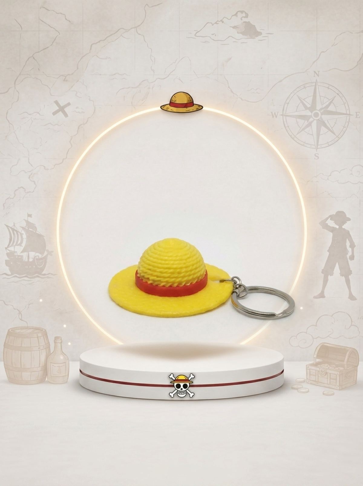 Llavero Sombrero Luffy – Llavero Coleccionable 3D